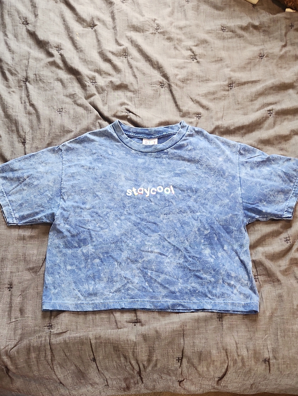 Staycoolnyc Blue Cropped Tee